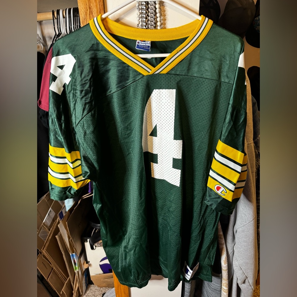 🔥Vintage Champion Greenbay Packers Brett Favre #4 Size 48 made in the USA🔥